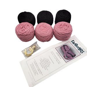 Knitwhits Lexi Purse Felted Houndstooth Baguette Purse Yarn Hardware Pattern